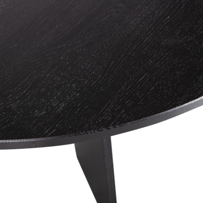 WOOOD Fries Matbord Ø129 cm Ek Svart [FSC]