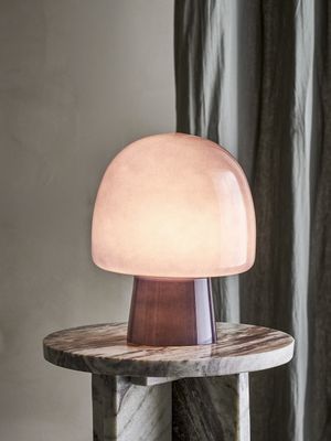 Bloomingville Paddy Bordslampa, Blå, Glas, Ø20xH26,5 cm