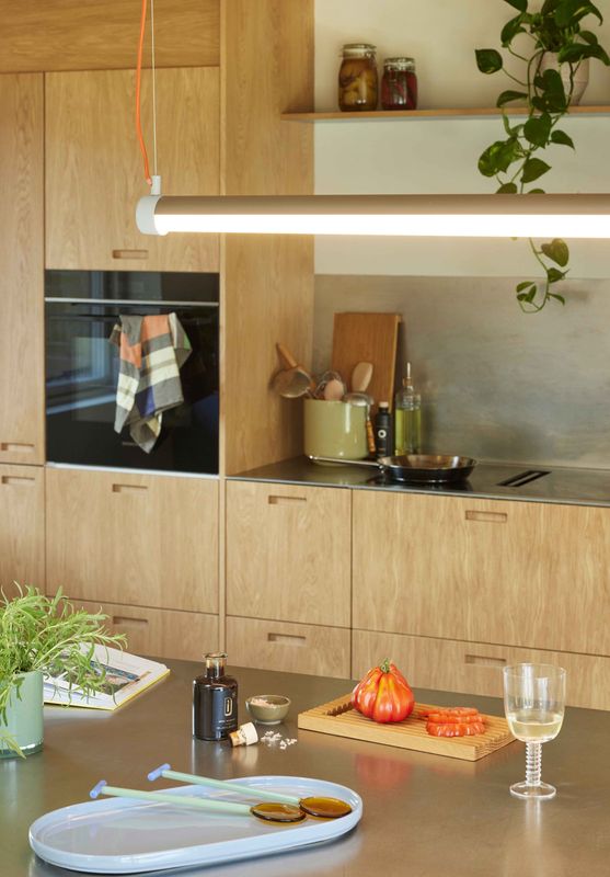 Hübsch Interplay Taklampa 85cm Brun/Blå/Orange