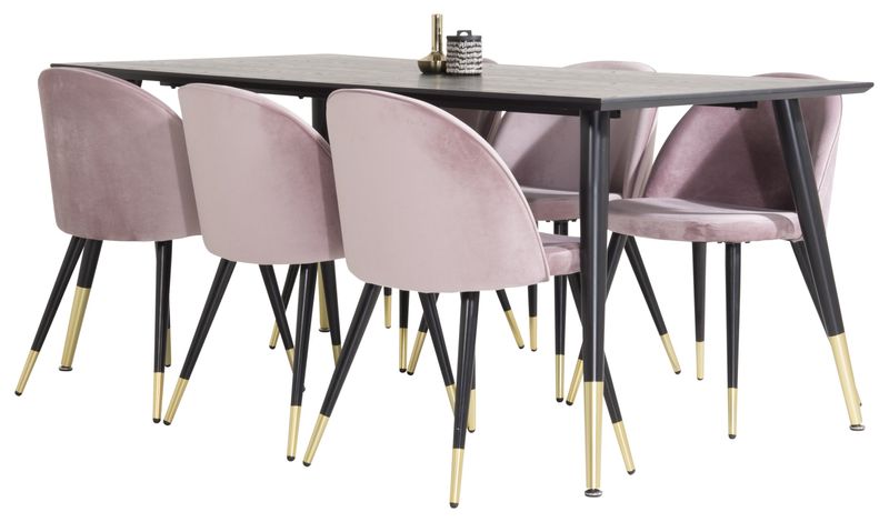 Venture Home Matgrupp Dipp med stolarna Velvet