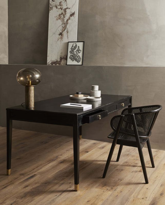 Nordal EMS skrivbord med 2 lådor - svart