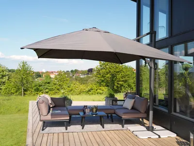 Brafab Villac 2-sits modul vit/brun