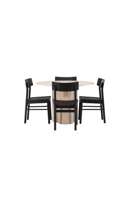 Venture Home Matgrupp Olivia med 4 Matstolar Montros