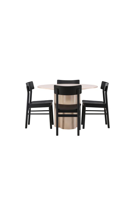 Venture Home Matgrupp Olivia med 4 Matstolar Montros