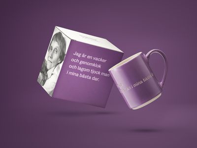 Design House Stockholm Astrid  Lindgren lila mugg Nr. 8