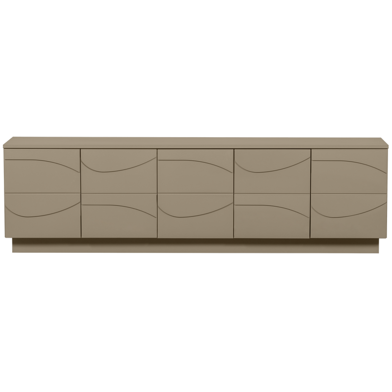 WOOOD TEO TV-bänk i FSC-certifierad furu, lerfärgad