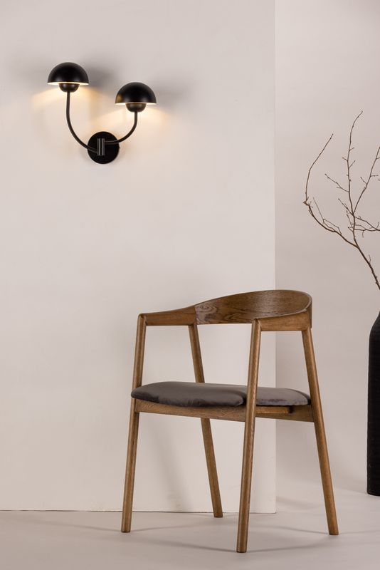 Vägglampa Lyckorna - Dubbel Svart Järn