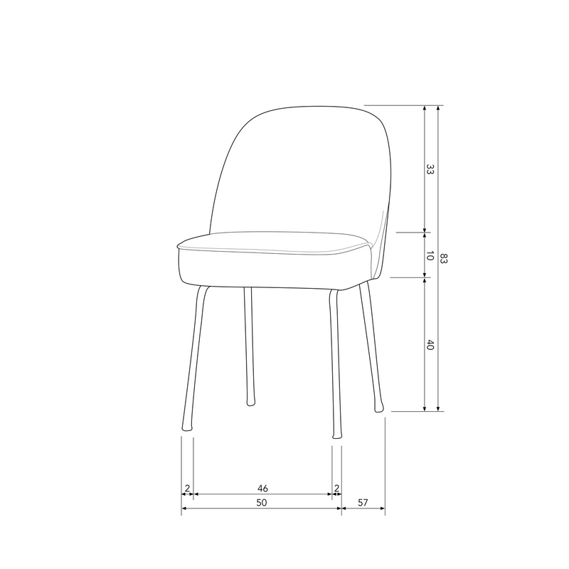 WOOOD Vogue Matstol Eco Läder Konjak 2 st