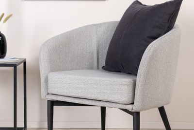 Venture Home Fluffy Fåtölj i Grå Polyesterlinne