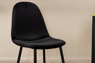 Venture Home Pelle & Polar Rektangulärt Matbord 190 x 90 Svart + 6 st Matstolar Svart