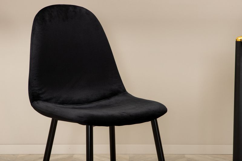 Venture Home Pelle & Polar Rektangulärt Matbord 190 x 90 Svart + 6 st Matstolar Svart