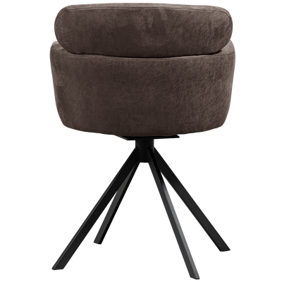 WOOOD Fenne Snurrbar Matstol i Läderlook - Svart 2 st