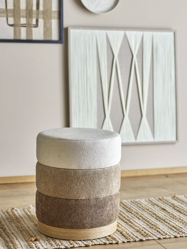 Bloomingville Bilbao Sittpuff, Brun, Polyester