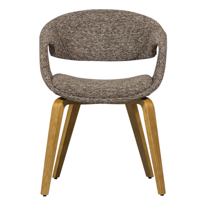 WOOOD Yossi Matstol Brun med Naturfärgade Träben 2 st