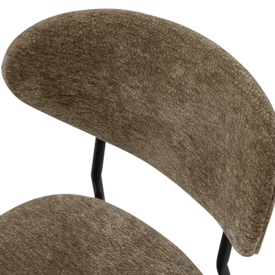 WOOOD Kjeld Matstol i Chenille Struktur, Grön 2 st