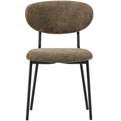 WOOOD Kjeld Matstol i Chenille Struktur, Grön 2 st