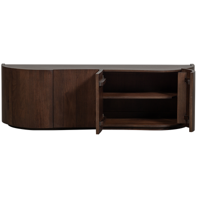 WOOOD Sense Byrå 4-Dörrar Mangoträ Mörkbrun Valnöt