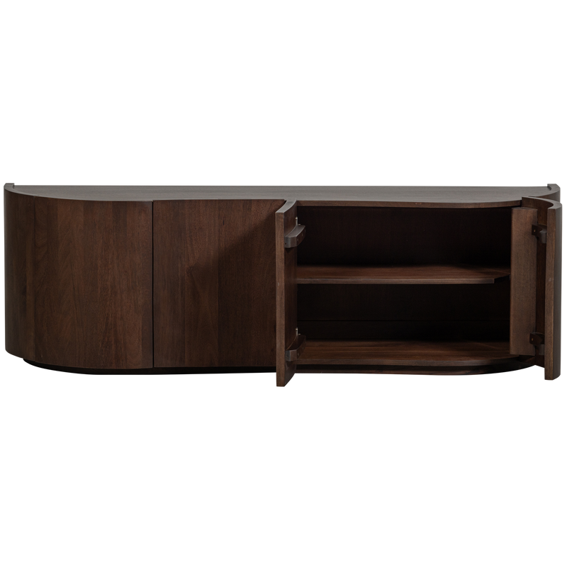 WOOOD Sense Byrå 4-Dörrar Mangoträ Mörkbrun Valnöt