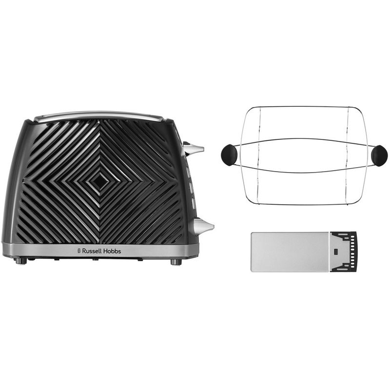 Russel Hobbs Brödrost Svart Groove 2S Toast 26390-56