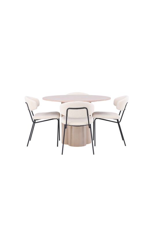 Venture Home Matgrupp Olivia med 4st Matstolar Chico