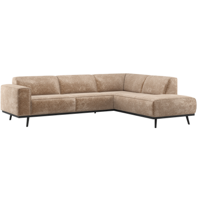 WOOOD Statement Hörnsoffa Höger i Chenille Velvet Mullvad