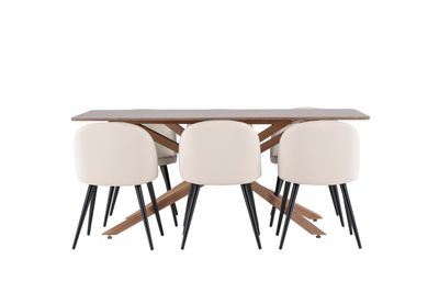 Venture Home Piazza Matbord med Velvet Matstol