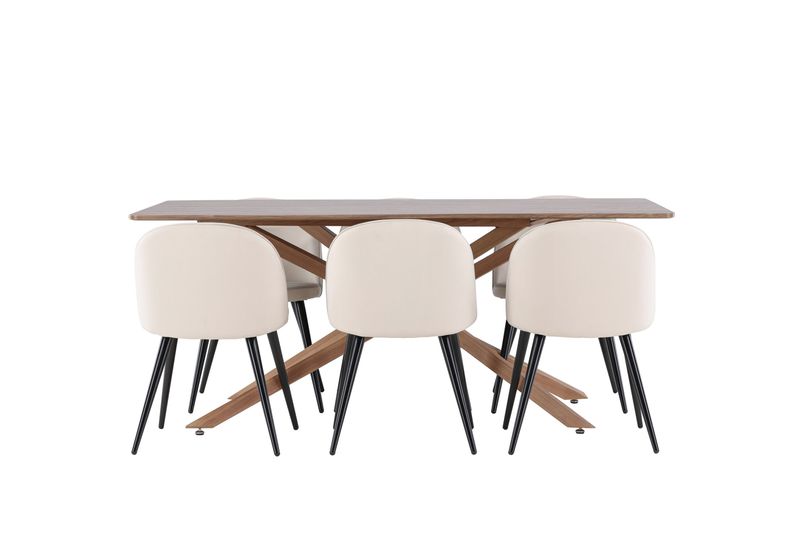 Venture Home Piazza Matbord med Velvet Matstol