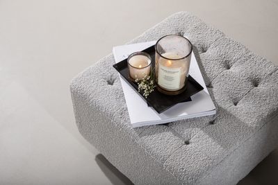 Venture Home Bowie Puff 51 x 32 x 51 Ljusgrå