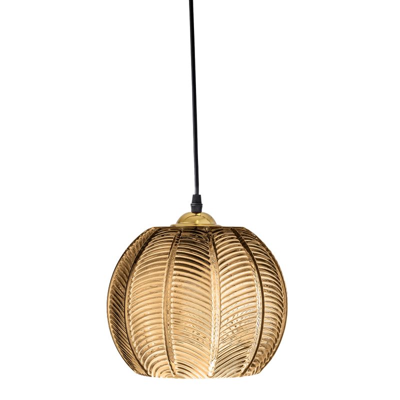 Bloomingville Adar Taklampa, Brun, Glas, Ø22xH20 cm