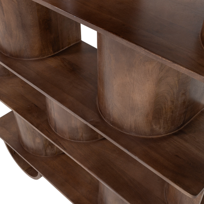 WOOOD Sinne Bokhylla Mangoträ Valnöt 180x130 cm