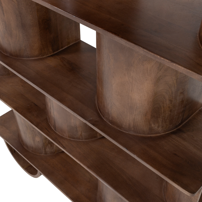 WOOOD Sinne Bokhylla Mangoträ Valnöt 180x130 cm