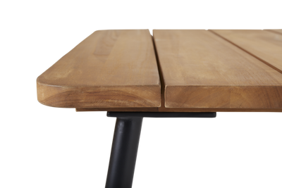 Brafab Nolli Matbord 90x225 cm Svart/Teak