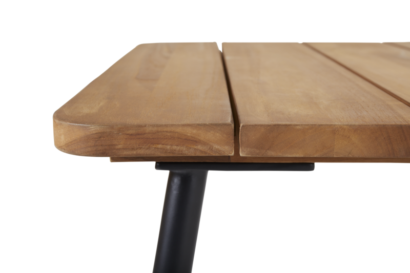 Brafab Nolli Matbord 90x225 cm Svart/Teak