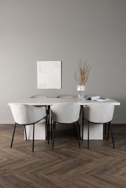 Venture Home Matgrupp Olga med stolarna Evelina