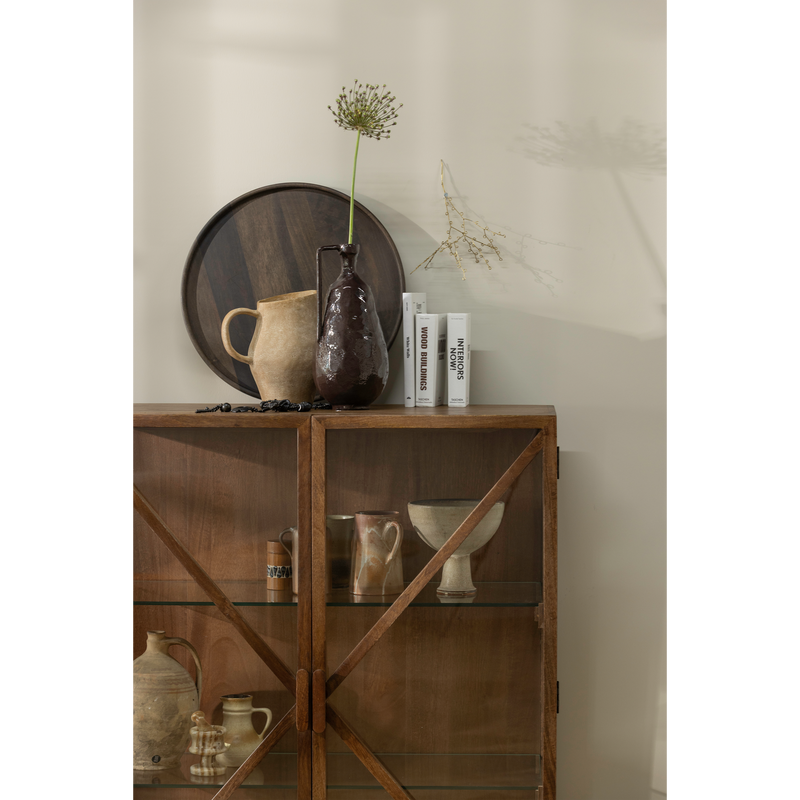 WOOOD KELLA Vitrinskåp i Mangoträ Brun