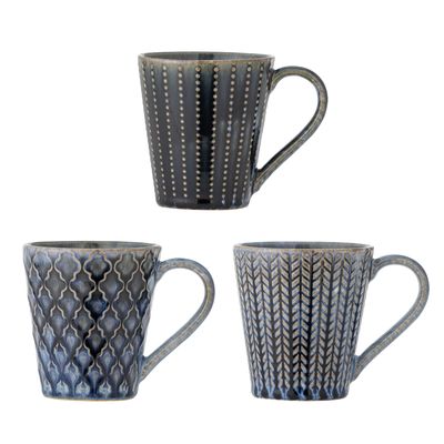 Creative Collection Elanor Mugg, Blå, Stengods - 6-pack