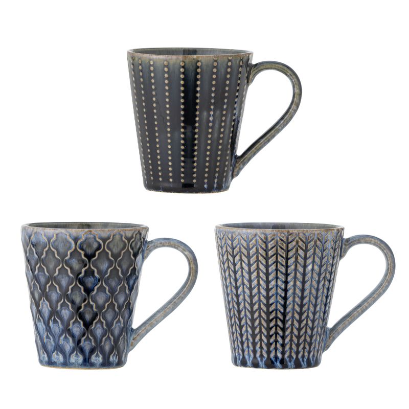 Creative Collection Elanor Mugg, Blå, Stengods - 6-pack
