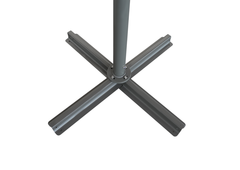 Brafab Mozzo parasoll 400x400 cm Grå/Antracit