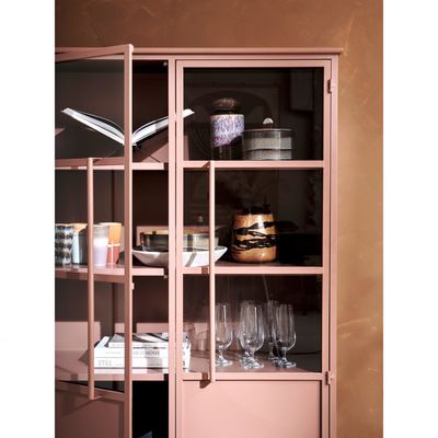 WOOOD Exhibit Vitrinskåp i Metall, Matt Tan