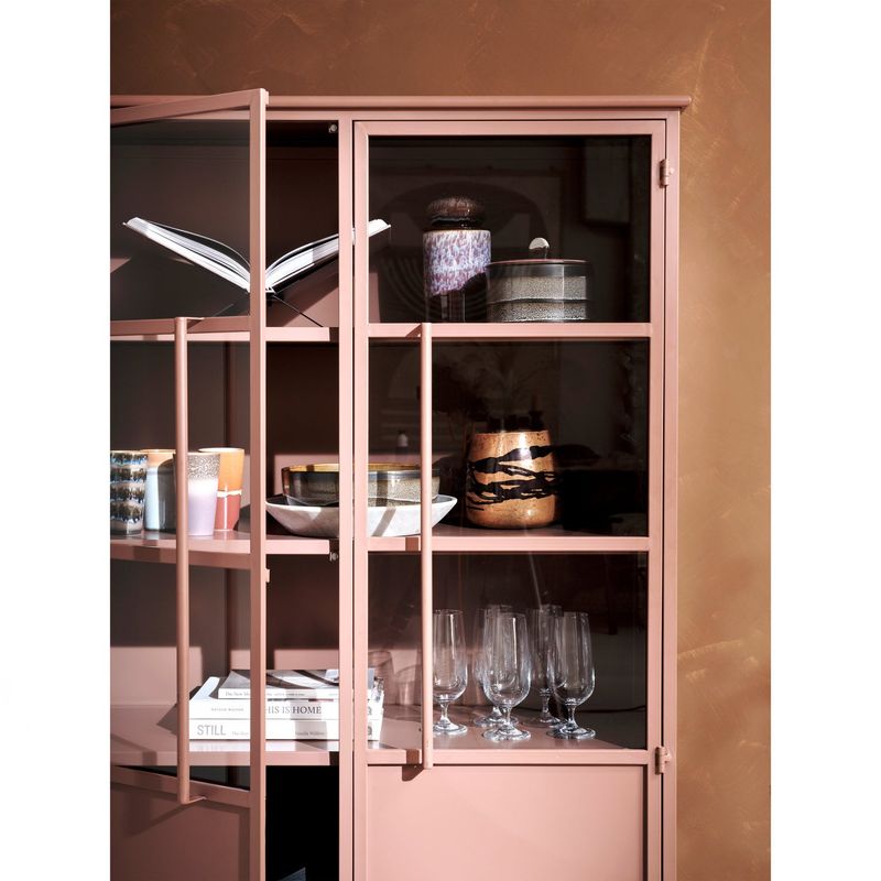 WOOOD Exhibit Vitrinskåp i Metall, Matt Tan