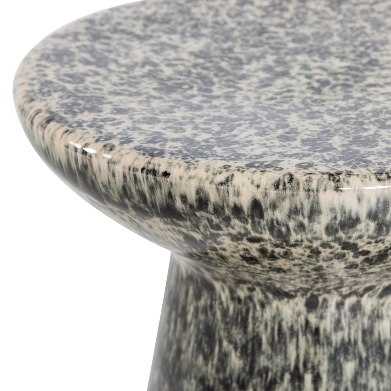 vtwonen FLECK Sidobord 43x35 cm Keramik Mörkgrå Melange