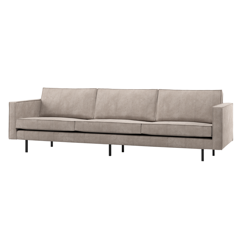 WOOOD Rodeo 3-sits Soffa i Ribbad Tyg Mörk Sand