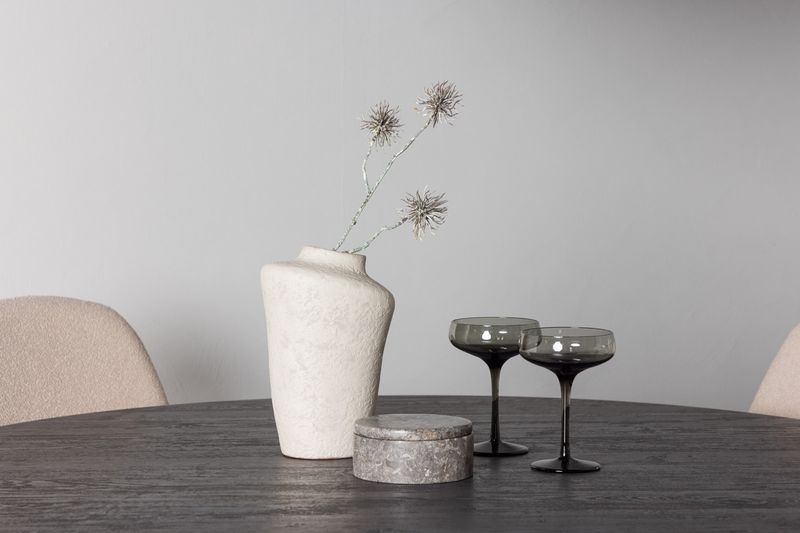 Venture Home Lanzo & Polar Runt Matbord ⌀120 Mocka + 4 st Matstolar Beige