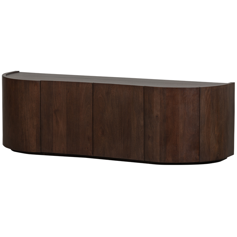 WOOOD Sense Byrå 4-Dörrar Mangoträ Mörkbrun Valnöt