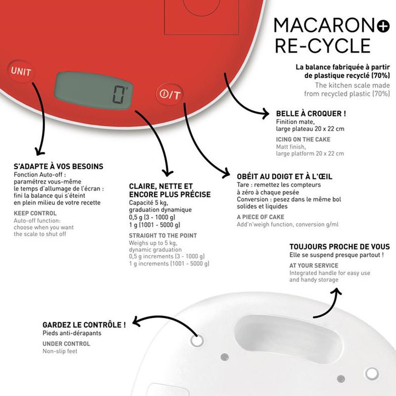 Terrallion Köksvåg Macaron+ Re-Cycled 70%, 5 kg
