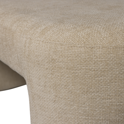 WOOOD Jacob Chenilleklädd Bänk Naturell