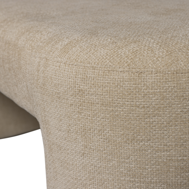 WOOOD Jacob Chenilleklädd Bänk Naturell