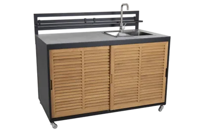 Brafab Fornax Utekök Vask/Kran Svart/Grå