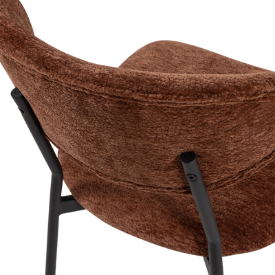 WOOOD Kjeld Matstol i Brun Chenille 2 st