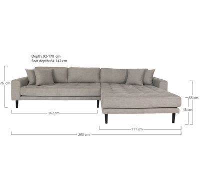 House Nordic Lido Loungesoffa Sten